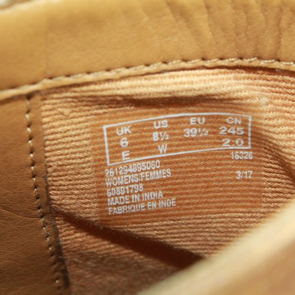 Clarks Maypearl Ramie Brown Leather Zip Block Heel Ankle Booties Size 8.5 Wide - Picture 8 of 9